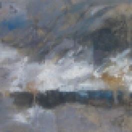 Stormy weather, mixed media on canvas 40 x 120